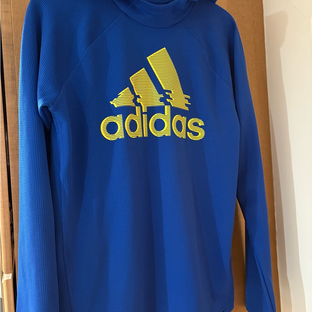 Adidas Kids Blue Hoodie, Sweatshirt Youth Extra Large